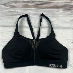 Victoria’s Secret - Black Racerback Sports Bra with Front Zipper